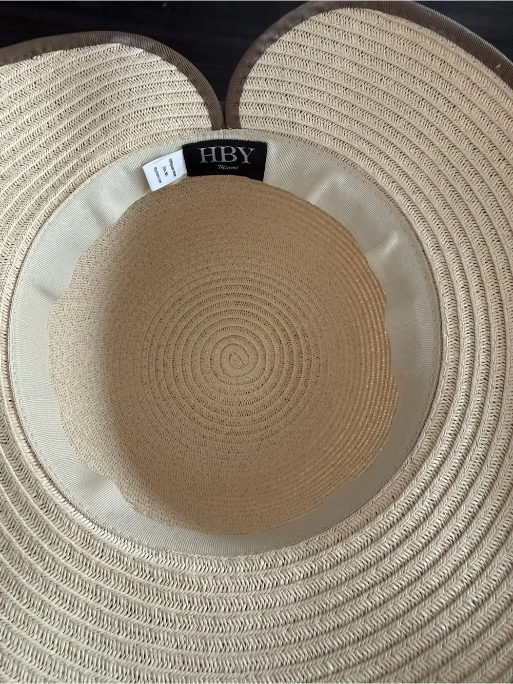 HBY Miami packable straw hat